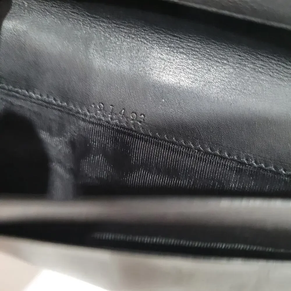 Hunting World Black Wallet Long Checkbook Card Holder Leather Bifold‎ Italian